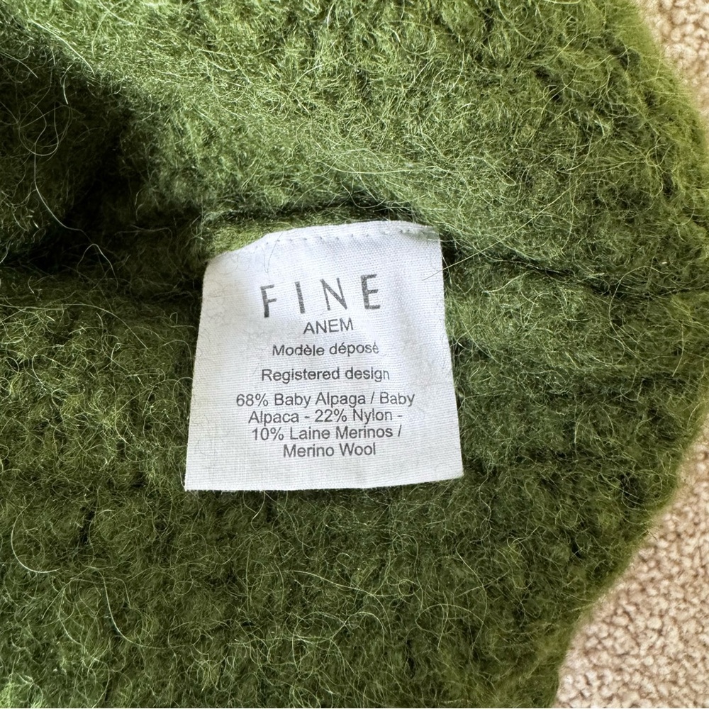Ekjo Paris Alpaca/Marino Wool Green Sweater - Picture 5 of 6